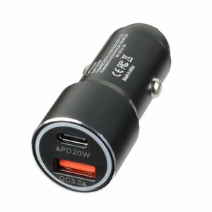 USBアダプター TYPE-C 2ポート シガーソケット ツーリング用品 バイクパーツセンター