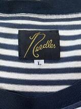 Needles ニードルス【EJ228 S/S Papillon Emb. Tee - Cotton Jersey / Stripe - Off White】ボーダーTシャツ ブラック×ホワイト_画像5