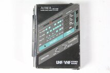 ラジオOK テープ× AIWA HS-UV9 ポータブル カセットプレーヤー カセットボーイ ステレオ 昭和 レトロ アイワ 【ジャンク品】_画像2