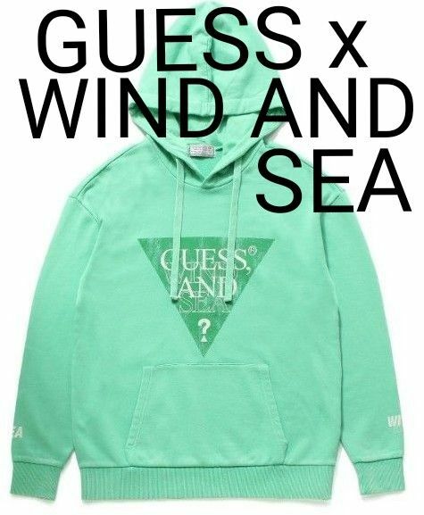 【定価1.4万円、新品未開封】GUESS x WIND AND SEA プルオーバーパーカー S Hooded Logo