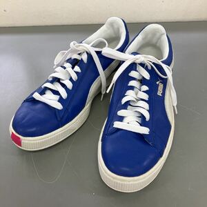 【PUMA スニーカー ブルー】ビンテージ ファッション 靴【B4-1③】0922