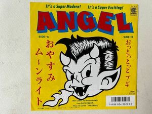ANGEL.. charcoal Moonlight single record 7inch inspection blue angel,BLUE ANGEL cream soda, rockabilly, pink Dragon 