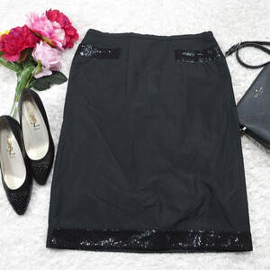 G3244*JUNKO SHIMADA Junko Shimada * knee height * skirt * black black *40