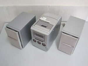 MR7054 SONY ソニー CMT-M100 CD MD カセット AM FM ラジオコンポ (本体HCD-M10,スピーカーSS-CM100)　ジャンク品