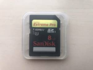 未使用 SanDisk Extreme Pro ゴールデンシール SDHCカード 8GB 45MB/S ケース付