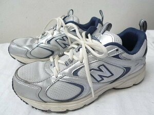 *new balance New balance ML408N спортивные туфли серебряный размер 6D 24cm прекрасный 