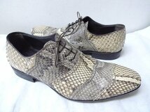 ◆gianni barbato ジャンニバルバート 展示品 新同 希少 パイソン 蛇革 レザー シューズ 靴 サイズ41_画像3