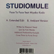 美盤 良ジャケ 激レア 2018年 スタジオミュール Studiomule (Toshiya Kawasaki) 12''EPレコード Face To Face 高橋邦之produce, 笹路正徳_画像6