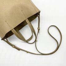 CELINE セリーヌ 2way ショルダーバッグ カバスモール バイカラー ベージュ ブルー レザー トートバッグ フィービー期 ゴールド金具 正規品_画像8