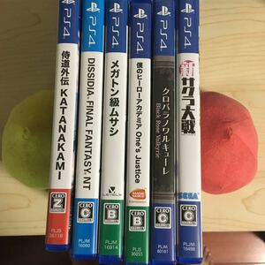 PS4ソフト 6本セット①まとめ 侍道 クロバラノワルキューレ サクラ大戦 メガトン級ムサシ 僕のヒーローアカデミア