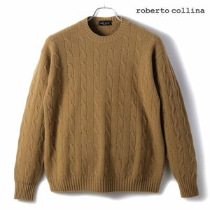 ◆【roberto collina(ロベルトコリーナ)/秋冬/ウールカシミヤケーブル編みシームレスクルーネックニット (RM37201)】[rbc2360602-48]