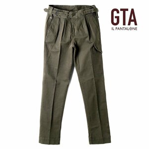 ◆【GTA(ジーティーアー)/秋冬/製品染めコットンストレッチギャバジン2プリーツグルカカーゴパンツ(GHURKA CARGO/28405)】[gta2370222-44]