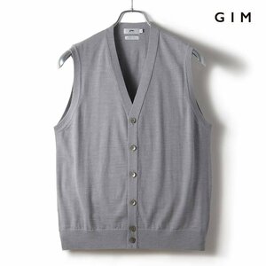 ◆【gim(ジム)/秋冬/Super140'sウルトラスーパーファインウール30G Vネックニットベスト】[gim2370401-48]