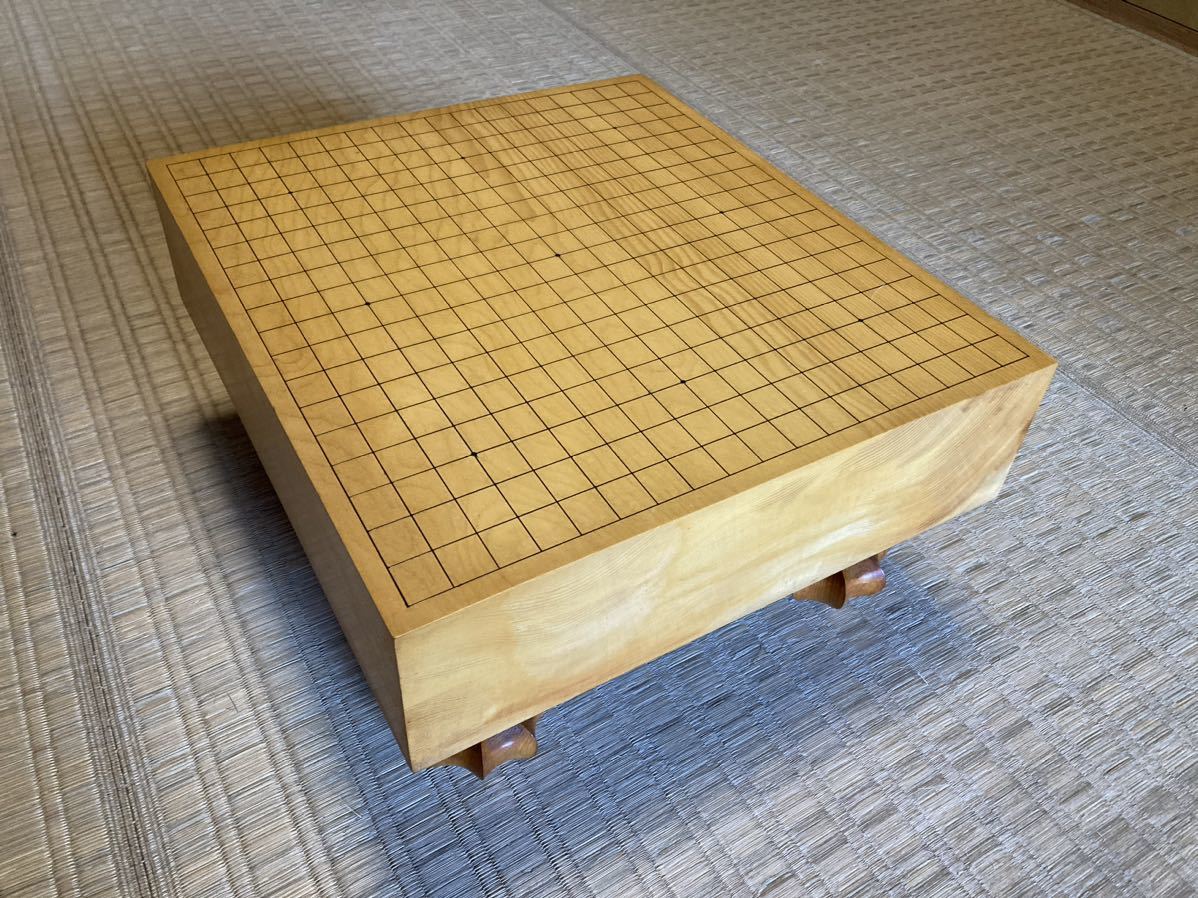 囲碁盤 木刻印線 卓上接合碁盤 新榧 色目の優しい 新かや厚さ40mm 松