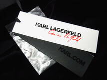 未使用 タグ付き KARL LAGERFELD カールラガーフェルド ベルベット生地 しわ加工裾切替 黒 サイズ40_画像5