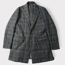 大きめサイズ【最高級生地】TROJAN トロージャン Loro Piana ロロピアーナ 中綿入り チェスターコート LL 大丸 松坂屋 イタリア製生地_画像2