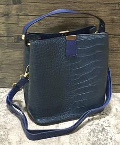 3WAY black ko type pushed . tote bag shoulder bag shoulder .. diagonal ... blue 