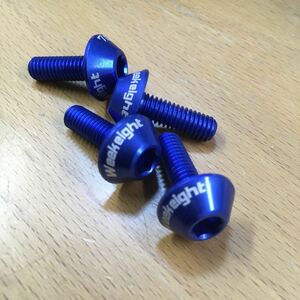 [ blue ]weekeight 7075 aluminium light weight 11g M6 V brake fixation bolt dahon tern Renault FIAT etc.. light weight .