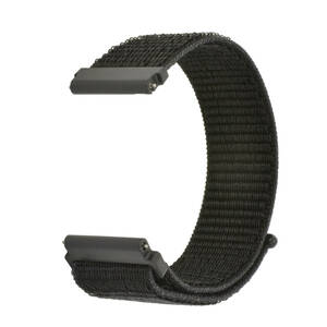 ① wristwatch band [ dark black ] rug width :22mm Fit make loop type mre difficult nylon tool un- necessary free shipping.