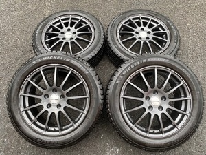 フォルクスワーゲン T-ROC、アウディ Q2用 バリ山 美品 スタッドレスセット IRVINE 7J-17インチ ET49 PCD112 215/55R17 ミシュラン