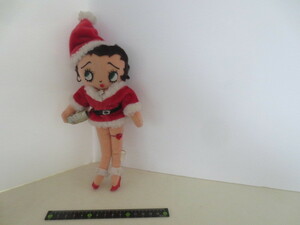 定形外郵便発送　希少　当時物 BETTY BOOP ベティちゃん ぬいぐるみ 昭和 レトロ フィギュア　非売品　高さ27㎝　クリスマス