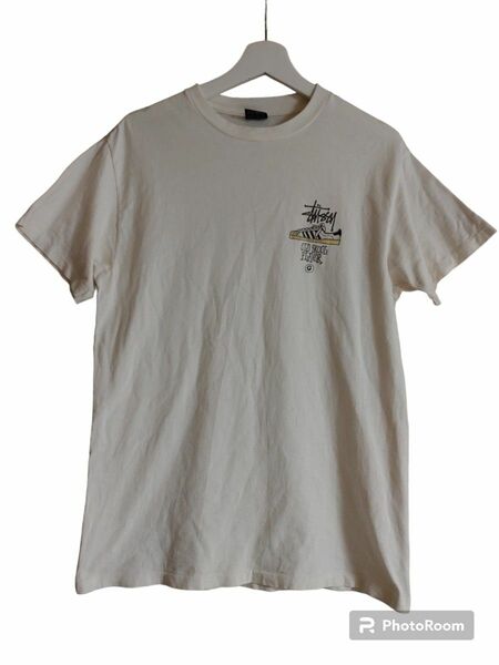 80s 黒タグ STUSSY ステューシー Tシャツ Tee WHITE