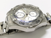 【中古】TAG HEUER アクアレーサー クロノグラフ メンズ 腕時計 自動巻き SS シルバー文字盤 CAF2111_画像8