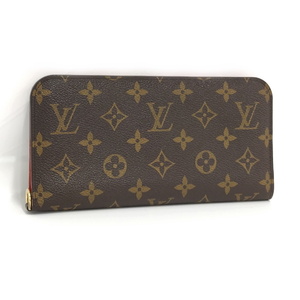 【中古】LOUISVUITTON 二つ折り長財布 ポルトフォイユアンソリット モノグラム ルージュ M66567