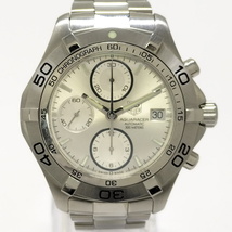 【中古】TAG HEUER アクアレーサー クロノグラフ メンズ 腕時計 自動巻き SS シルバー文字盤 CAF2111_画像1