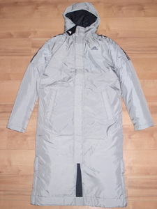 【即決】新品 adidas ベンチコート S CZ0623 3-STRIPES INSULATION COAT 耐久撥水 中綿 保温 ★