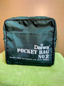 ダイワ　ポケットバッグNo.2(美品)　Daiwa POCKET BAGⅡ ナイロンバッグ　ウエストバッグ　レトロバッグ　アーミーグリーン　当時物