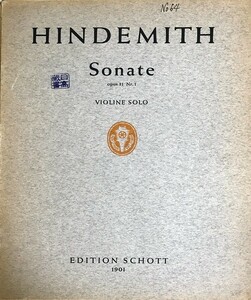 hintemitova Io Lynn * sonata *Op.31*No.1 (va Io Lynn * Solo ) import musical score Hindemith Violin Sonata Op. 31, No. 1 foreign book 