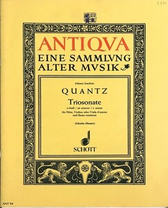 クヴァンツ 三重奏のためのソナタ (スコア＋パート譜) 輸入楽譜 Johann Joachim Quantz Triosonate 洋書