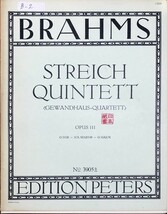 ブラームス 弦楽五重奏曲 第2番 ト長調 Op.111 (パート譜セット) 輸入楽譜 Brahms Streich-Quintett Nr.2 G-dur Op.111 洋書_画像1