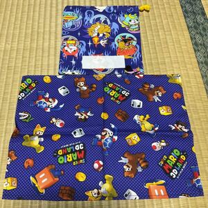  hand made new goods lunch sack & napkin Yo-kai Watch super Mario napkin inserting pouch . meal for napkin sack 