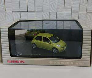 NISSAN MODEL CAR COLLECTION NISSAN MARCH (YELLOW)　/　日産マーチ　K12　1/43スケール