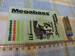 メガバス/Megabass/豪華/シートステッカー/シール（透明地）☆ ※ ヤフーショッピングストア/レア物商会・健美堂でも大量出品中！