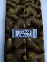 美品 VERSACE ヴェルサーチ ネクタイ 絹 SILK シルク 100% イエロー系 ゴールド系_画像4