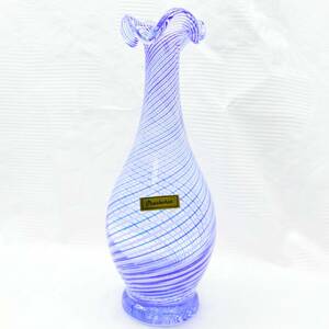G16 売切り トルコ ガラス Pcscbchce パシャバフチェ 気泡入り ブルー 花瓶 フラワーベース
