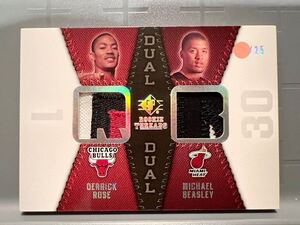 貴重25枚限定 Bulls RC Patch 08 Upper Deck Derrick Rose デリック・ローズ NBA ルーキー パッチ Panini バスケ ブルズ ROY All-star MVP