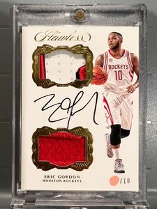 最高級版直書10枚限定 Dual Patch Auto Panini Flawless Eric Gordon エリック・ゴードン NBA サイン Rockets Suns サンズ 6th Man 賞 3P王