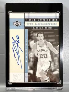 鬼レア直書 背番号入 Auto 04 Upper Deck Manu Ginobili マヌ・ジノビリ NBA 直筆 サイン Panini Spurs スパーズ All-star HOF バスケ 優勝