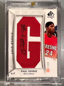 超絶レア★ RC Auto 2010 Upper Deck By The Letter Paul George ポール・ジョージ 直筆 ルーキー サイン NBA Panini 8回 All-star バスケ