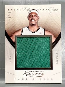 最高級版 49/49 優勝 Jumbo Jersey 13 Panini Treasures Paul Pierce ポール・ピアース NBA 実使用 ユニフォーム バスケ Celtics All-star