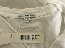 新品未使用本物ジェームスパースJAMES PERSEコットンVネック半袖Tシャツメンズサーフアメカジミリタリービジネス白ホワイト0XSアメリカ製_画像4