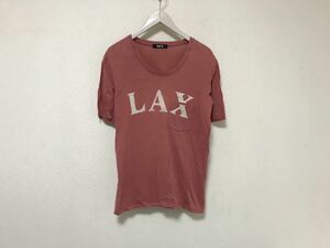 本物ルイスLuisコットンポケットプリント半袖TシャツメンズサーフアメカジミリタリーワークビジネススーツピンクS