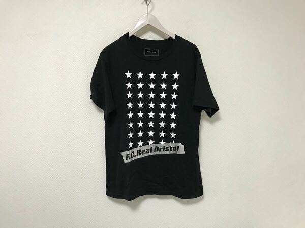 本物エフシーレアルブリストル F.C.Real BristolソフSOPH.コットンプリント半袖Tシャツメンズサーフアメカジミリタリー黒ブラックL日本製