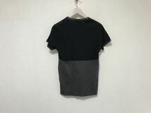 本物アルマーニジーンズARMANI JEANSコットンプリント半袖Tシャツメンズサーフアメカジミリタリービジネススーツ黒ブラックグレーXS_画像3