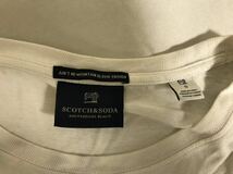 本物スコッチアンドソーダSCOTCH&SODAコットン染め柄ワイド半袖Tシャツメンズサーフアメカジミリタリー白ホワイトSトルコ製_画像4