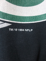 90s USA製 FAN SPORTSWEAR NFL グリーンベイ・パッカーズ プリント スウェット(メンズ L)ブラック ヴィンテージ_画像6
